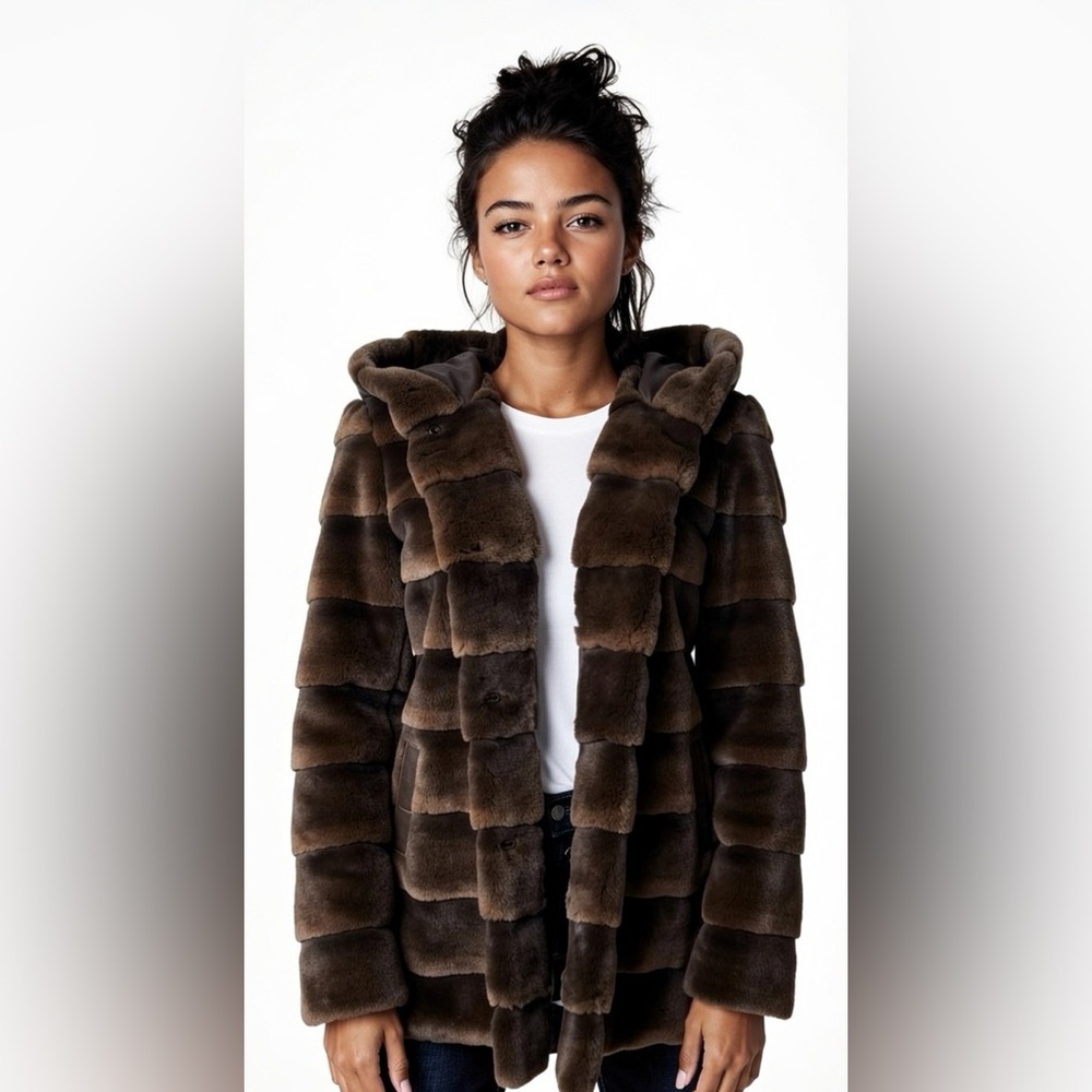 Hooded Mink Coat(Size 10)